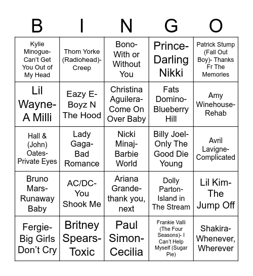 Radio Bingo Short Kings & Queens Bingo Card