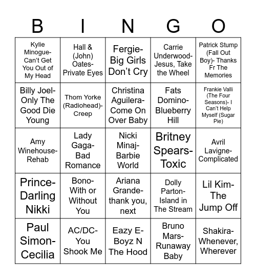 Radio Bingo Short Kings & Queens Bingo Card
