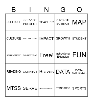 OCMS SIP Visit Bingo Card