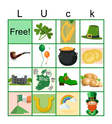 Saint Patrick's Day Bingo Card