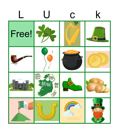 Saint Patrick's Day Bingo Card