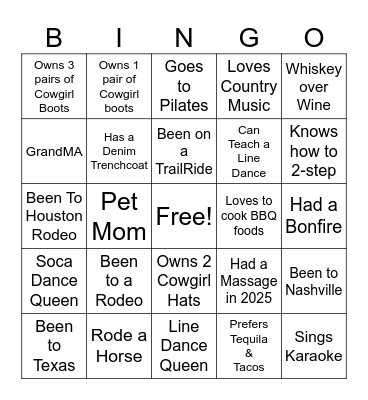 Ladies Night! Bingo Card