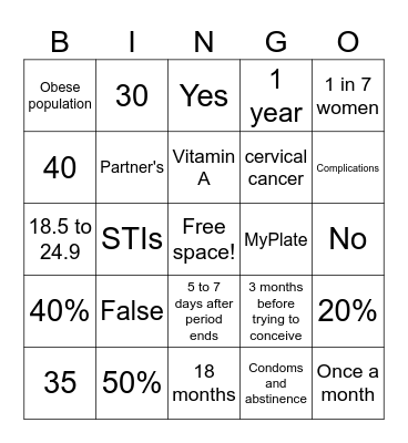 Bingo Card