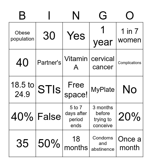 Bingo Card