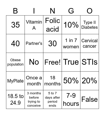 Bingo Card