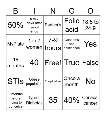 Bingo Card
