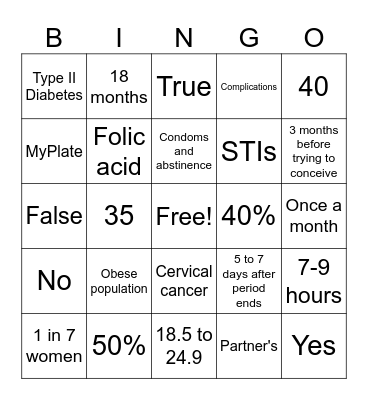 Bingo Card