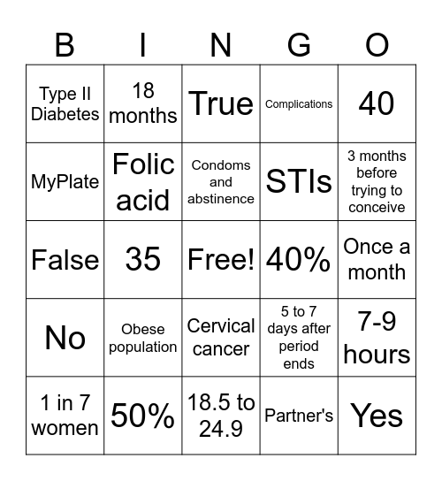 Bingo Card