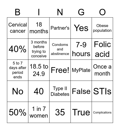 Bingo Card