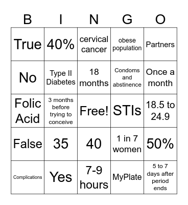 Bingo Card