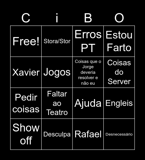 CAPITÃO BINGO! Bingo Card