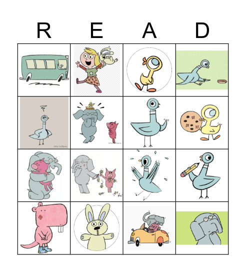 Mo Willems Bingo Card