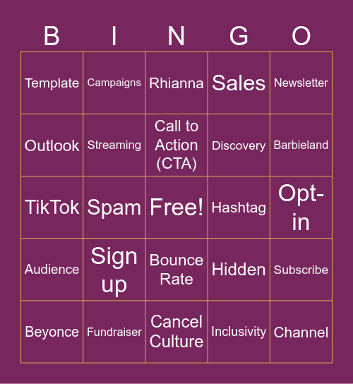 Buzzword BINGO Card