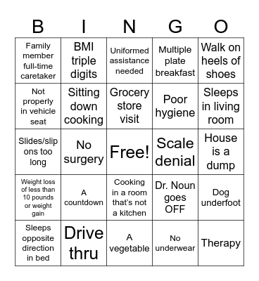 The Show Bingo Card