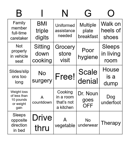 The Show Bingo Card