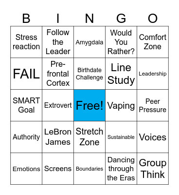 2024-25 Bingo Card