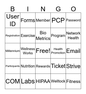 Customer Service Week Bingo Card