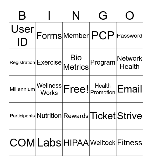 Customer Service Week Bingo Card