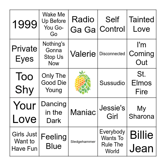 Big Hair, Bigger Hits Bingo Card