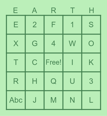 Test test aa Bingo Card