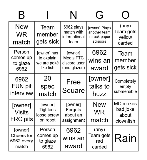 6962 Into the Deep Worlds Bingo Card