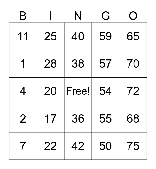 Economics Bingo Card