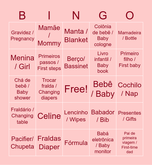 Baby Bingo Card