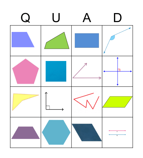 GEOMETRY BINGO! Bingo Card