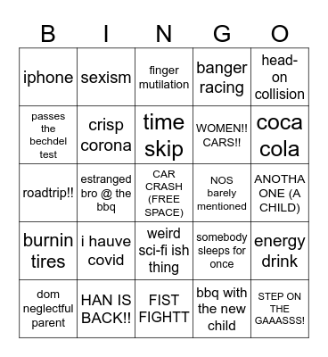 F9 Bingo Card