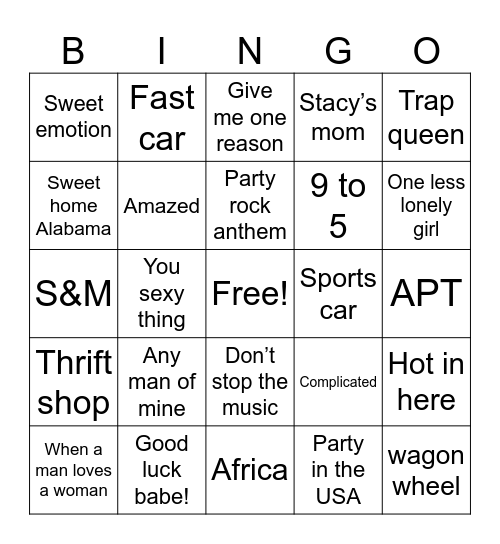Sins and Soundwavea Bingo Card