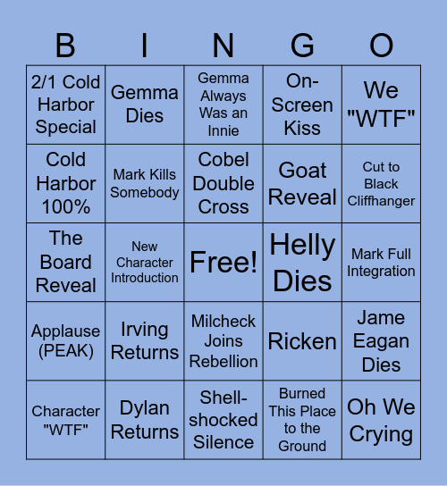 Severence Finale BINGO Card
