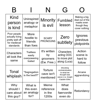 Hollow Hunters Bingo Card
