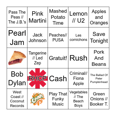Fruits & Légumes | Helm Bingo Card