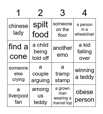 weymouth cuntssssssss Bingo Card