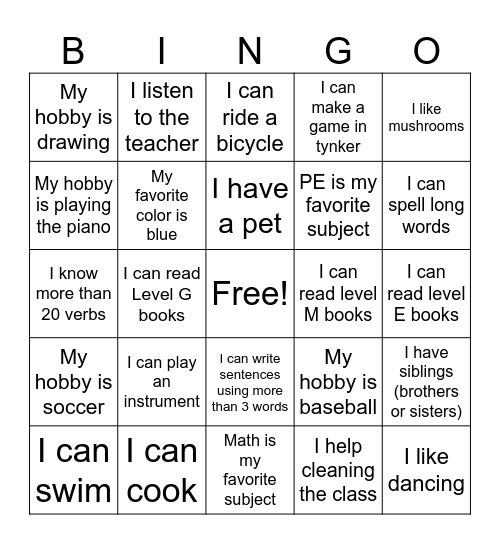 GG BINGO! Bingo Card