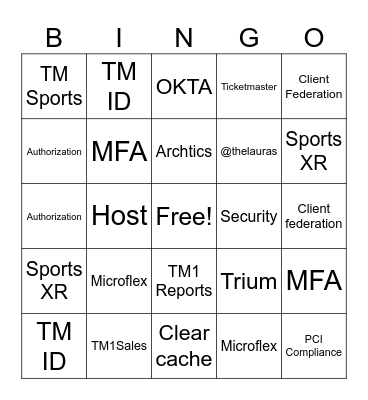 TM1 B2B ID - BINGO! Bingo Card