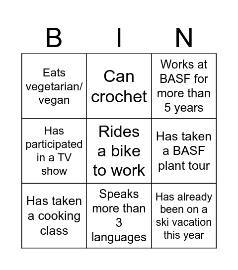Welcome to SBC Bingo Card