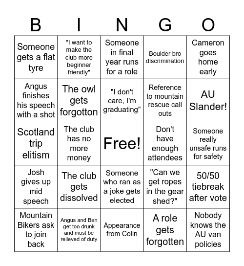 2025 STAUMC AGM Bingo Card