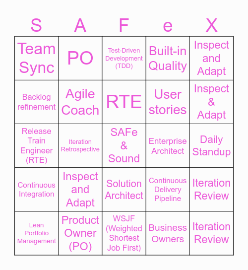 Scrum Bola Bingo Card