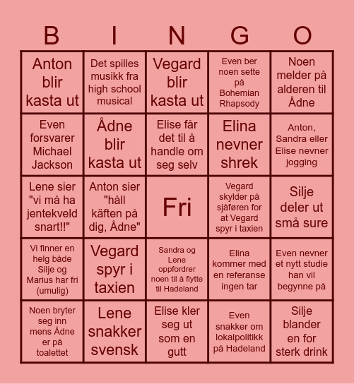 GRINDVOLLBINGO Card