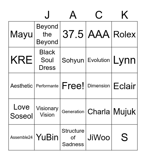 Birthday Boy Bingo Card