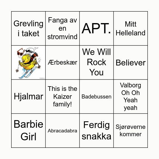 MUSIKKBINGO Card