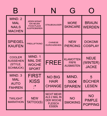 2025 BINGO Card