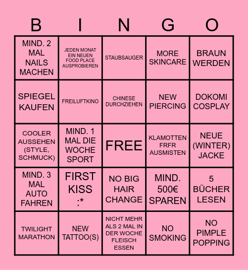 2025 BINGO Card
