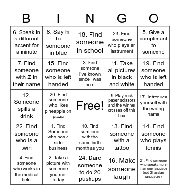 KD's 30-3 Trivia Night Bingo Card