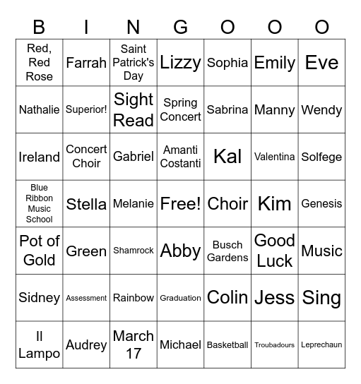 ASSESSMENT CELEBRATION Bingo Card