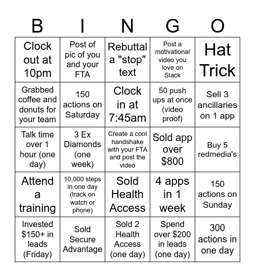 M&M BINGO Card