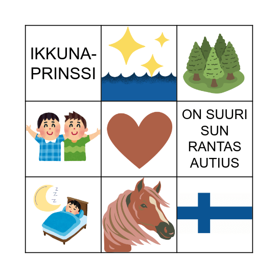 Musiikkibingo Card