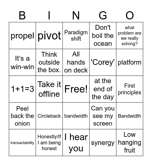 YBM DAY 2 Bingo Card