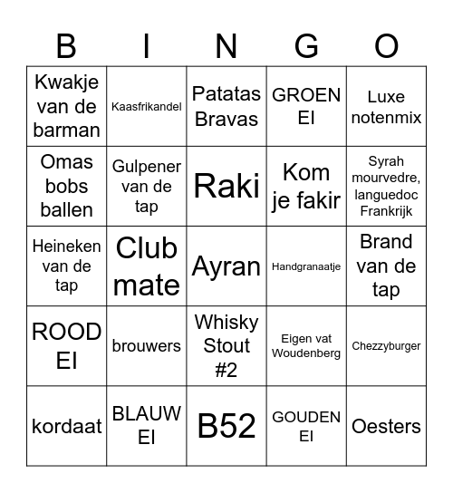paasbakken Bingo Card